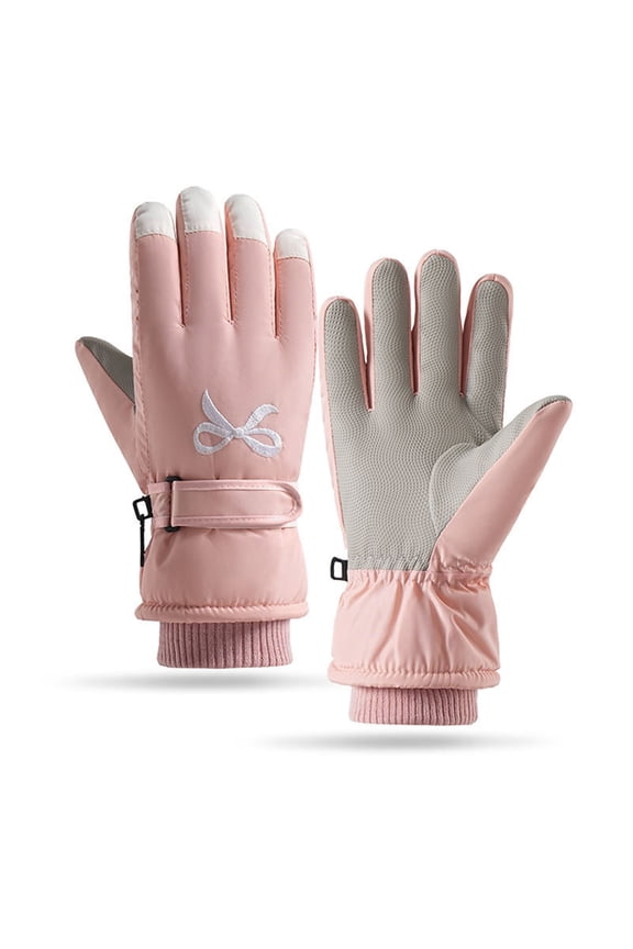 Women’s Winter Ski & Outdoor Cycling Gloves Fleece-Lined Thickened Water-Repellent Touchscreen Gloves Non-Slip Windproof Warm Gear