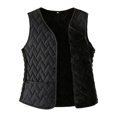 thumbnail image 1 of yuCgh Women's Winter Fashion Casual Sleeveless Vest Outerwear Warm Cotton-Padded Lightweight Coat with Versatile Design for Layering and Style,Black L, 1 of 5