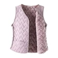 thumbnail image 1 of yuCgh Women's Winter Fashion Casual Sleeveless Vest Outerwear Warm Cotton-Padded Lightweight Coat with Versatile Design for Layering and Style,Purple L, 1 of 5