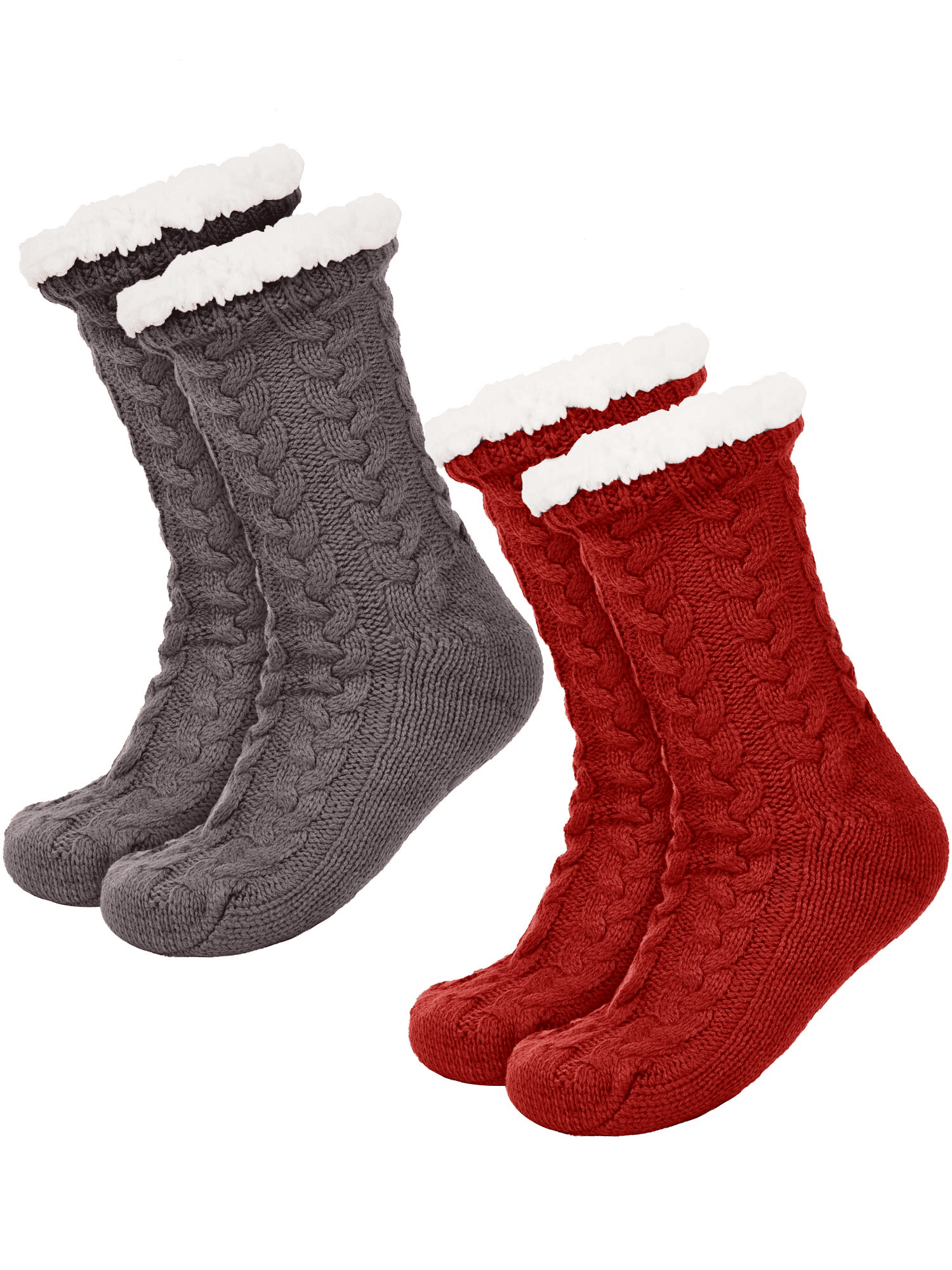 Women's Winter Slipper Socks, Soft Warm Cozy Fuzzy Socks for Women Warm Crew Comfort Thick