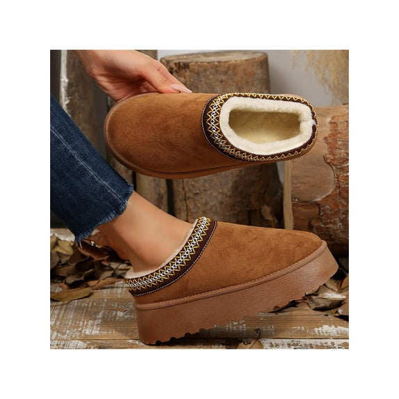 Women's Winter Slippers - Thick Sole, Durable & Non-Slip for Outdoor Comfort