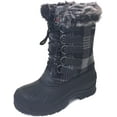thumbnail image 1 of Women's Winter Snow Boots Flannel Plaid Faux Fur Insulated Lace up Shoes, 1 of 4