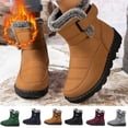 thumbnail image 1 of Women's Winter Snow Boots Fleece Lined Mid Calf Water Resistant Anti-Slip Warm Outdoor Boots with Buckle Strap, 1 of 7