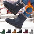thumbnail image 1 of Women's Winter Snow Boots Fleece Lined Mid Calf Water Resistant Anti-Slip Warm Outdoor Boots with Buckle Strap, 1 of 7