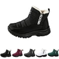 thumbnail image 1 of Women's Winter Snow Boots High Top Slip On Thick Fleece Lined Warm Ankle Boots Soft Sole Anti-Slip Outdoor Winter Ankle Boots for Fall Winter Outdoor Daily Wear, 1 of 7