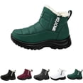 thumbnail image 1 of Women's Winter Snow Boots High Top Slip On Thick Fleece Lined Warm Ankle Boots Soft Sole Anti-Slip Outdoor Winter Ankle Boots for Fall Winter Outdoor Daily Wear, 1 of 7