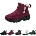thumbnail image 1 of Women's Winter Snow Boots High Top Slip On Thick Fleece Lined Warm Ankle Boots Soft Sole Anti-Slip Outdoor Winter Ankle Boots for Fall Winter Outdoor Daily Wear, 1 of 8