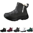 thumbnail image 1 of Women's Winter Snow Boots High Top Slip On Thick Fleece Lined Warm Ankle Boots Soft Sole Anti-Slip Outdoor Winter Ankle Boots for Fall Winter Outdoor Daily Wear, 1 of 6