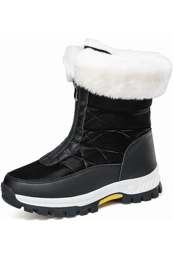 Women's Winter Snow Boots - Lightweight Waterproof Booties for Skiing & Outdoor Activities