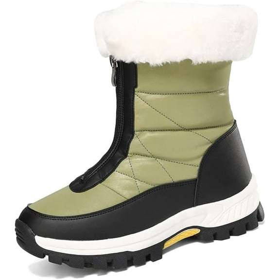 Women's Winter Snow Boots - Lightweight Waterproof Booties for Skiing & Outdoor Activities