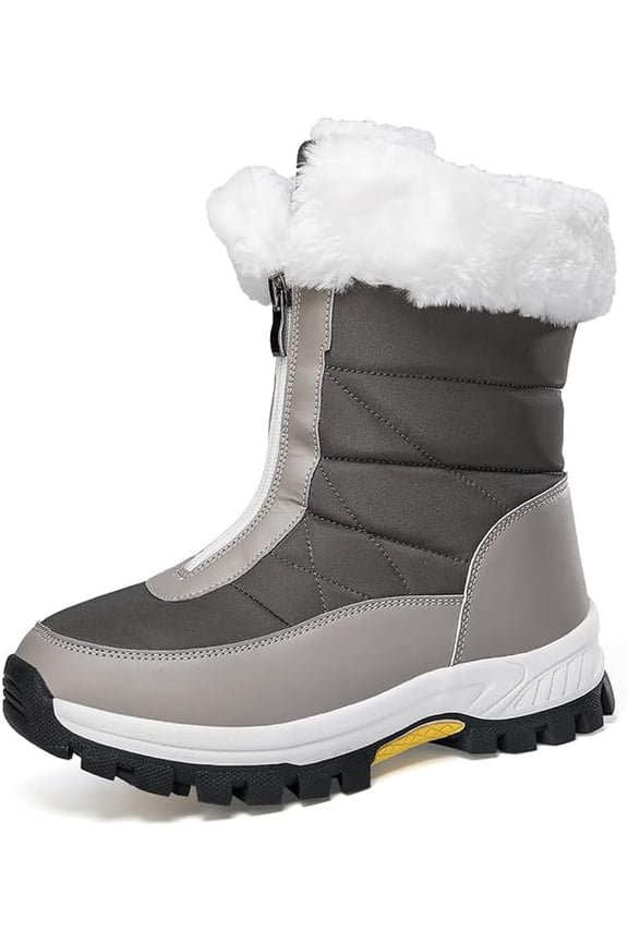 Women's Winter Snow Boots - Lightweight Waterproof Booties for Skiing & Outdoor Activities
