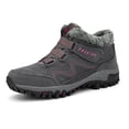 thumbnail image 1 of Women’s Winter Snow Boots Outdoor Warm Fleece-Lined Waterproof Ankle Boots, Non-Slip Thick Sole Cold Weather Hiking Boots, Lightweight Insulated Mid-Top Trekking Walking Winter Shoes for Adults, 1 of 5