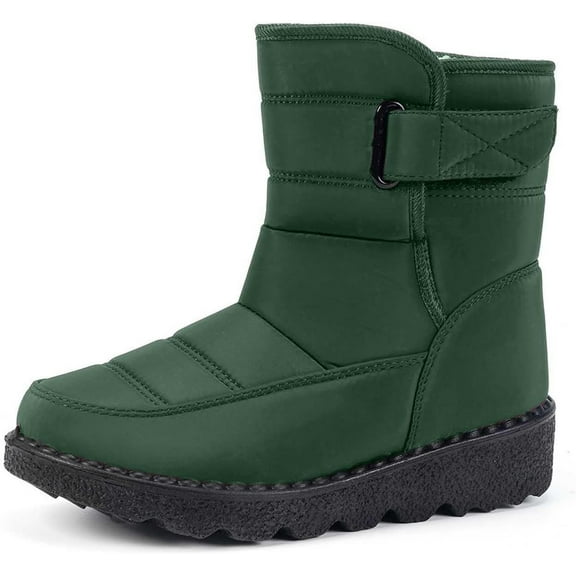Women's Winter Snow Boots - Slip-On Shoes with Thick Anti-Slip Sole for Cold Weather, Outdoor & Casual Wear