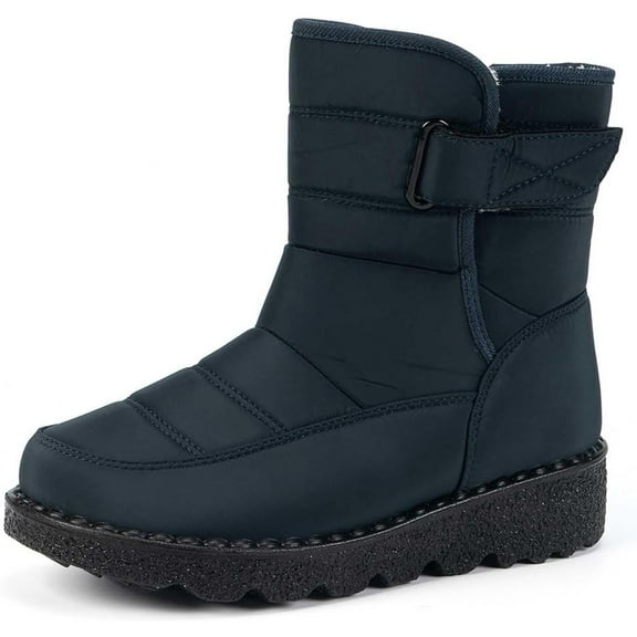 Women's Winter Snow Boots - Slip-On Shoes with Thick Anti-Slip Sole for Cold Weather, Outdoor & Casual Wear