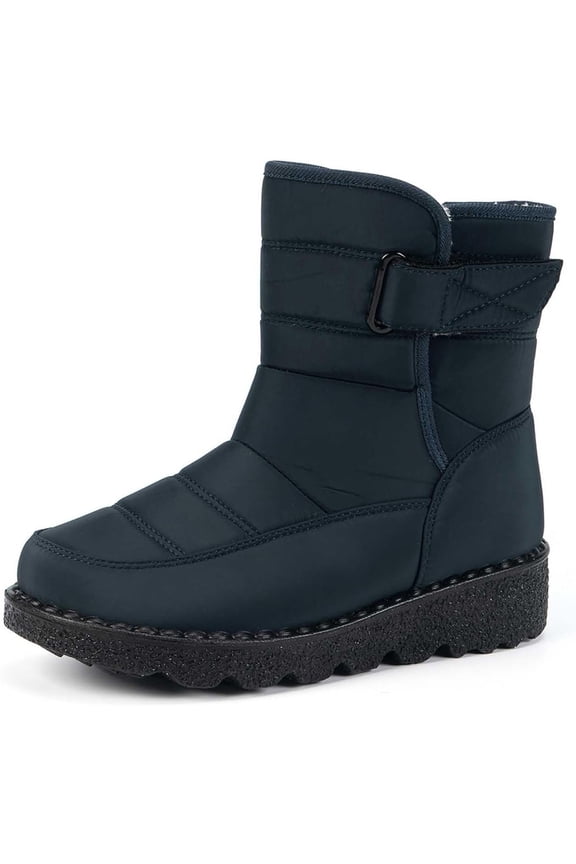 Women's Winter Snow Boots - Slip-On Shoes with Thick Anti-Slip Sole for Cold Weather, Outdoor & Casual Wear
