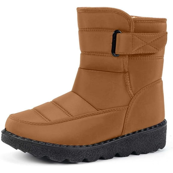 Women's Winter Snow Boots - Slip-On Shoes with Thick Anti-Slip Sole for Cold Weather, Outdoor & Casual Wear