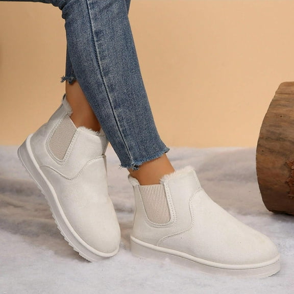 Women's Winter Snow Boots - Thickened Sole, Non-Slip, Waterproof