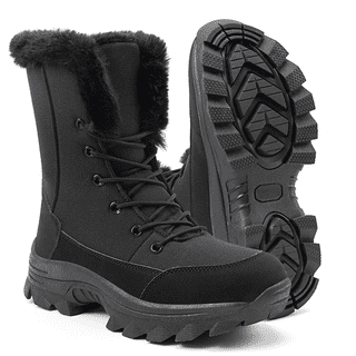 Sosenfer Women's Winter Snow Boots Warm Fur Lined Non-Slip Lightweight