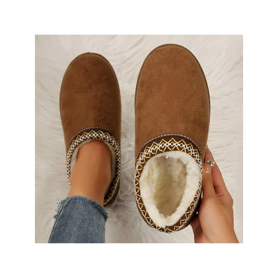 Women's Winter Snow Boots - Warm Non-Slip, Thickened Flat Sole Slippers For Women