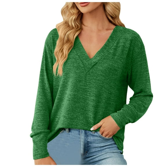 Women's Winter Solid Color Loose Fit Half Zip Front Casual Long Sleeve Tunic Hoodie