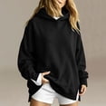 thumbnail image 1 of Women's Winter Sporty Top Mock Neck Raglan Sleeves Loose Hooded Sweatshirt Long Sleeve Split Cuff Tops Casual Fashion Pullover, 1 of 6