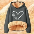 thumbnail image 1 of Women's Winter & Spring Must-Have! Warm Fleece Hoodie Pullover Soft Thermal Long Sleeve Solid Printed Loose Casual Plus Size & Fashion Outdoor Hoodies, 1 of 4
