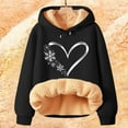 thumbnail image 1 of Women's Winter & Spring Must-Have! Warm Fleece Hoodie Pullover Soft Thermal Long Sleeve Solid Printed Loose Casual Plus Size & Fashion Outdoor Hoodies, 1 of 4