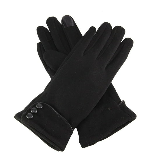 Women's Winter Suede Gloves with Fluffy Cuffs Running Cycling Driving Gloves Windproof Winter Gloves Texting Gloves Womens Gloves for Cold Weather Cold Weather Stretch Suede Gloves Outdoor Gloves