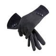 thumbnail image 1 of Women's Winter Suede Gloves with Sensitive Screen Texting Fingers, Fleece Lined, Windproof and Warm, Plus Velvet Thickened Ladies Riding and Driving Gloves, Gray, 1 of 7