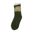 thumbnail image 1 of Women's Winter Super Soft Thick Warm Sherpa Cozy Fuzzy Fleece-lined Anti slip Grippers Slipper Socks (Green), 1 of 2
