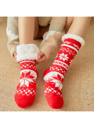 Wawa Red Fuzzy Socks