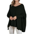 thumbnail image 1 of Women's Winter Sweaters Solid Color V-Neck Pullover Long Sleeve Casual, 1 of 7
