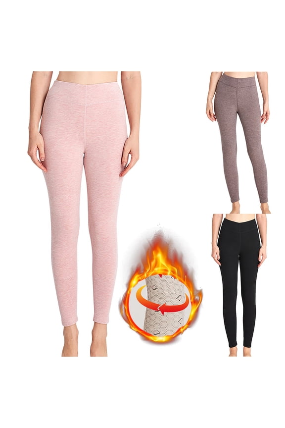 Women's Winter Thermal Leggings High Waist Knee Support Comfortable Cold Weather Base Layer