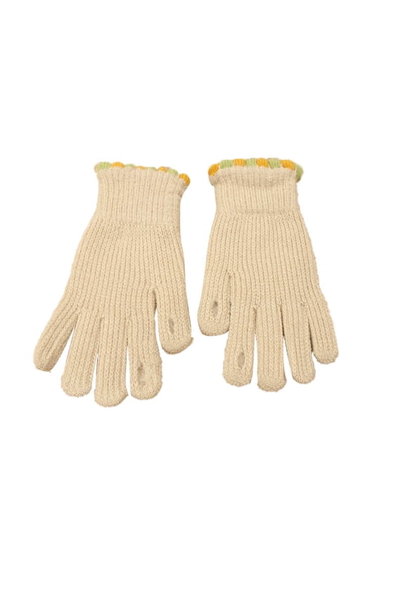 Women's Winter Thermal Mittens Fleece-Lined Knit Gloves Fingerless Convertible Design Windproof Thumb Cover Elastic Cuff for Driving Cycling Cold-Weather Essential