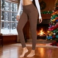 thumbnail image 1 of Women's Winter Thermal Velvet Leggings, High Stretch Yoga Pants, Fleece Lined Base Layer Thermal Pants for Cold Weather, Comfortable Elastic Waist Winter Tights for Women, Soft Warm Layering Leggings, 1 of 6