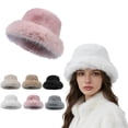 thumbnail image 1 of Women's Winter Thick Soft Bucket Hat - Warm Thermal for Cold Weather Versatile Fisherman Hat for Girls And Ladies Casual Daily Wear,Size:One Size, 1 of 6