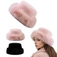 thumbnail image 1 of Women's Winter Thick Soft Bucket Hat - Warm Thermal for Cold Weather Versatile Fisherman Hat for Girls And Ladies Casual Daily Wear,Size:One Size, 1 of 5