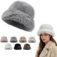 thumbnail image 1 of Women's Winter Thick Soft Bucket Hat - Warm Thermal for Cold Weather Versatile Fisherman Hat for Girls & Ladies Casual Daily Wear,Size:One Size, 1 of 5