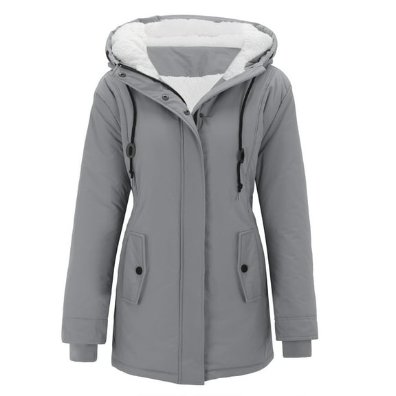 Women's Plus Size Winter Coat Recycled Puffer Jacket Warm Thicken Parka Overcoat with Removable Hood