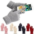 thumbnail image 1 of Dalrosia Women's Winter Touch Screen Gloves Warm Fleece Lined Knit Gloves Elastic Cuff Winter Texting Gloves, 1 of 5