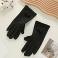 thumbnail image 1 of Women's Winter Touchscreen Gloves with Fleece Lining, Warm Thermal Screen Compatible Gloves for Cold Weather, Soft Windproof Smartphone Gloves for Driving, Running, and Outdoor Activities Black, 1 of 4