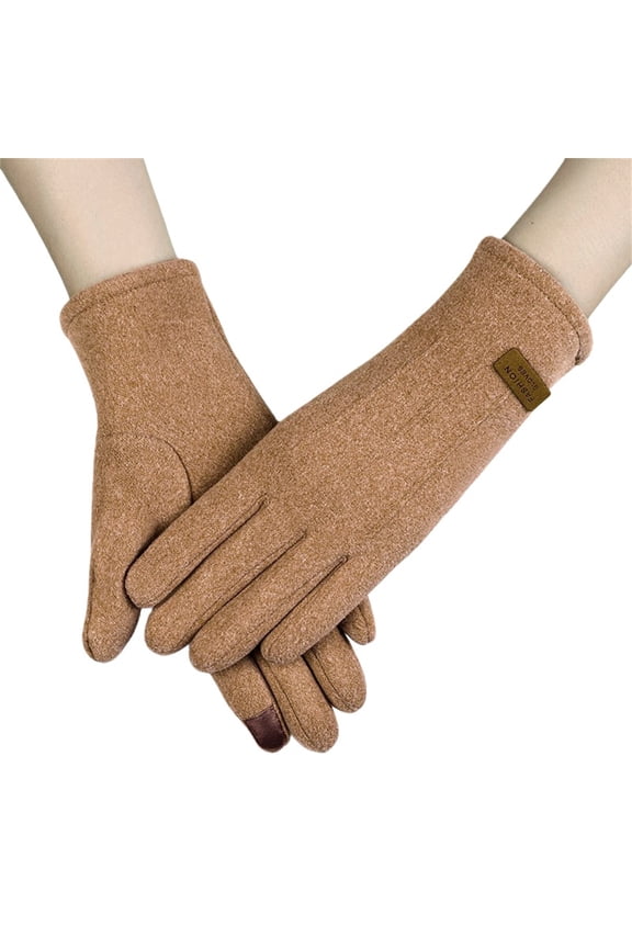 Women's Winter Touchscreen Gloves with Fleece Lining, Warm Thermal Screen Compatible Gloves for Cold Weather, Soft Windproof Smartphone Gloves for Driving, Running, and Outdoor Activities Coffee