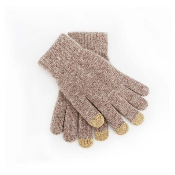 Women's Winter Touchscreen Gloves with Solid Color Splice Design for Cold Weather and Daily Use