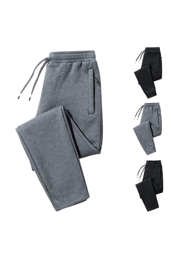 Women's Winter Track Pants Straight Leg Fleece Lined with Zipper Pockets