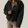 thumbnail image 1 of Women's Winter Trend Foreign Style Solid Color Warm Padded Jacket Juniors Business Suit World of Dance Windbreaker Girl Warm Coat Jacket Womens Womens Long Length with Hood Thickened Jacket Women for, 1 of 4