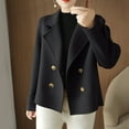 thumbnail image 1 of Women's Winter Tweed Suit Collar Short Casual Jacket Loose Fit Coat​​, 1 of 9