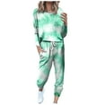 thumbnail image 1 of Women's Winter Two-Piece Fashionable Long-Sleeved Trousers Casual Suit,Green,2XL, 1 of 3