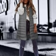 thumbnail image 1 of Women's Winter Vest Thin And Light Down Coat Casual Down Coat Slim Gilet Quilted Jacket Outdoor Winter Coat Vest With Pockets Long Hooded Coat Women plus Size down Winter Coats for Women Womens plus, 1 of 5
