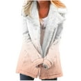 thumbnail image 1 of Women's Winter Warm Caots Fashion Zip Up Plus Size Composite Plush Button Lapels Jacket Outwear Coat, 1 of 5