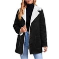 thumbnail image 1 of Women's Winter Warm Faux Shearling Coat, Button Down Sherpa Fleece Jacket with Pockets, Stylish Outerwear, 1 of 5
